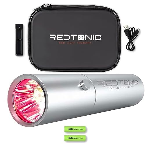 Exerscribe Red Light Therapy for Face and Body Use - RedTonic Handheld LED Infrared Light Device with 630nm, 660nm & 850nm Wavelengths