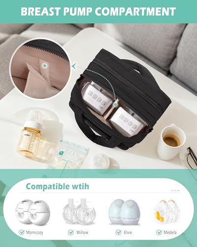 Image of Wearable Breast Pump Bag Compatible with Momcozy /Medela /Elvie /Eufy