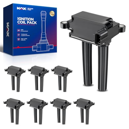 Image of KAX Pack of 8 Ignition Coil Set for Ram 1500 2011-2022 5.7L /6.2L, Ram 2500 2011-2022 6.4L /5.7L,Charger 2006-2023 5.7L /6.4L /6.1L /6.2L, Ram 1500 2006-2010 5.7L, Challenger 2008-2023 6.4L /5.7L /6.2L /6.1
