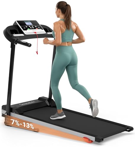 SereneLife Treadmill with Incline & Handle Bars | Compact Portable Walking Pad & Treadmill for Home/Apartment | Wide Running Belt 40' x 16' | Includes Workout Trainer Program with Bluetooth App