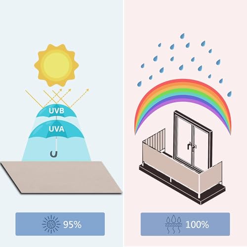 Protección UV exterior contra el calor en valla de balcón y patio 7