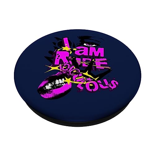 I Am Rude Ridiculous Gen Z Pop Art Funny Adult Sassy Artsy PopSockets Swappable PopGrip, Black - Image 2