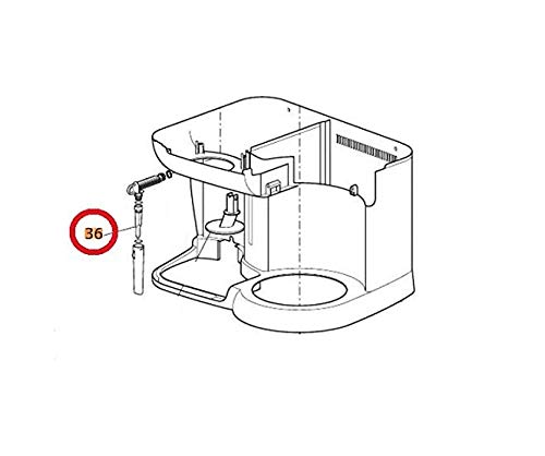 Lower Tube Steam Nozzle Milk Foam Frother For Delonghi Coffee Machine BCO 261N BCO260 BCO260CD BCO260CD ECA12600 ECA13000 ECO310.R ECO310.VAZ ECO310.VBG ESAM3300 ESAM3400.S ESAM4300 5332113800