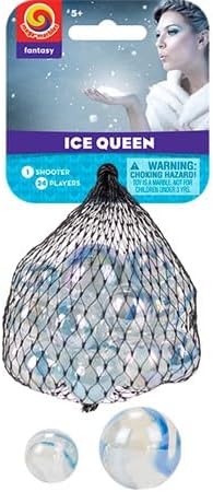 Ice Queen Marble Net 25 Piece Set - 24 Player Marbles & 1 Shooter Marble