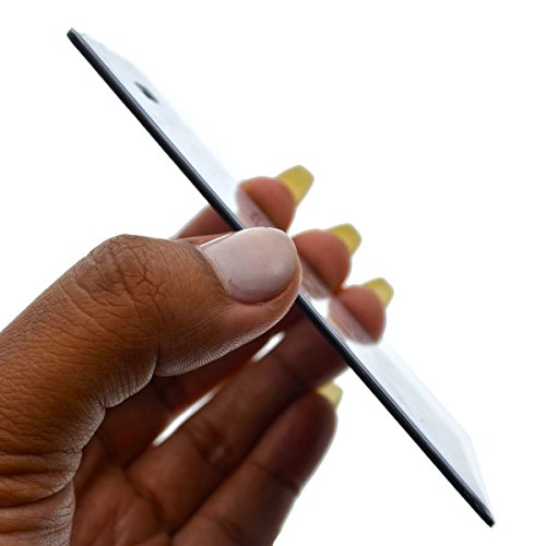 5 Pack - Slim and Sturdy Flexible Backpack & Airline Luggage ID Bag Tags - Business Card Holders - with Secure Plastic Worm Loop Straps by Specialist ID3