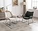 Ya-Home Sessel Wohnzimmer Loungesessel modern Lesesessel gepolstert Ohrensessel mit Metallbeinen für Schlafzimmer/Wohnzimmer, Leinen, Beige