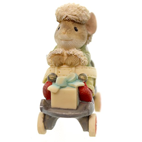 Enesco Heart of Christmas Mouse on Skate Figurine, 2.05-Inch