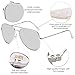 SOJOS Classic Aviator Polarized Sunglasses for Men Women Vintage Retro Style,Silver/Silver