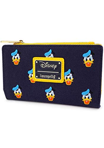 Loungefly x Disney Donald Duck All-Over Print Embroidered Canvas Zip Wallet, Multicolored, One Size3