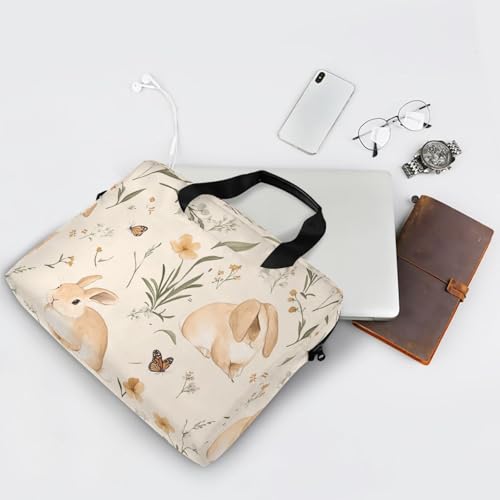 Maletín portátil tipo bandolera para laptop 15.6 pulgadas beige miniatura 7