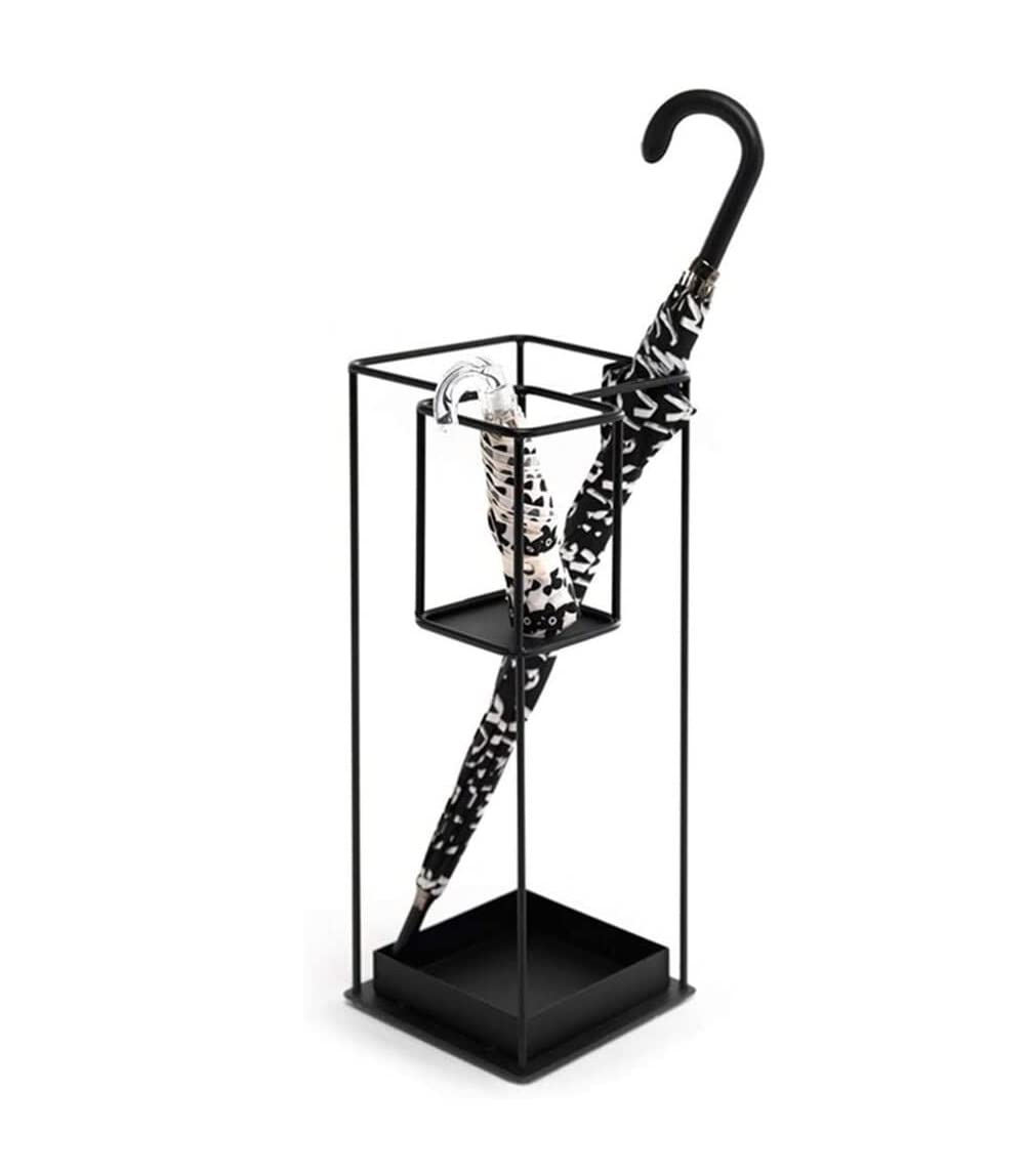 CVdrtyED Stand Organizer Square Metal Umbrella Stand For Entryway & Office Decor,Modern Storage Stands Racks, Freestanding Black Rack Hallway Entryway