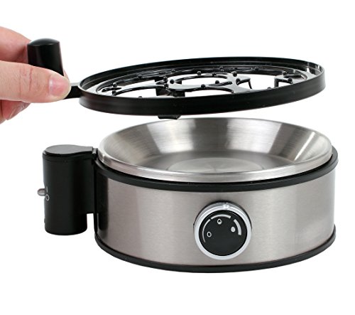 Foto von ROMMELSBACHER Eierkocher ER 400 - für 1-7 Eier, einstellbarer Härtegrad, elektronische Kochzeitüberwachung, Ein/Ausschalter, Signalton am Kochzeitende, Edelstahlgehäuse, 400 Watt