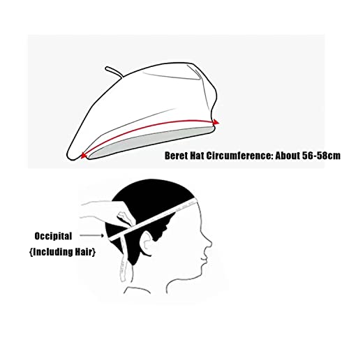 Gllutt Klong Women Wool Beret Hat French Style Solid Color, Black, Size Free Size #TOP6