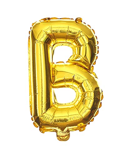 アルファベットバルーン (B, Gold) お誕生日 飾り付け ベビーシャワー フォトプロップス パーティーグッズ 風船 お祝い イベント バルーン 風船 パーティー