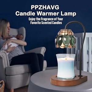  Candle-Warmer-Lamp-Electric-Candle-Lamps-Timer-Compatible-with-All-Jar-Candles-Gifts-for-Her-Gift-for-Mom-Dimmable-Candle-Warmer-Candle-Holders-for-Home-Decor-DarkGreen