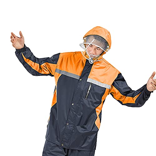 Traje impermeable para lluvia para hombre y mujer color amarillo talla L