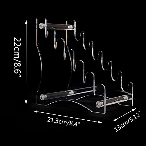 Kafenda Knife Display Stand Acrylic Knife Holder Holds Up To 6 Fixed Knives For Hunting Knife,Dagger,Pocket Knife Display（Transparent） #TOP1