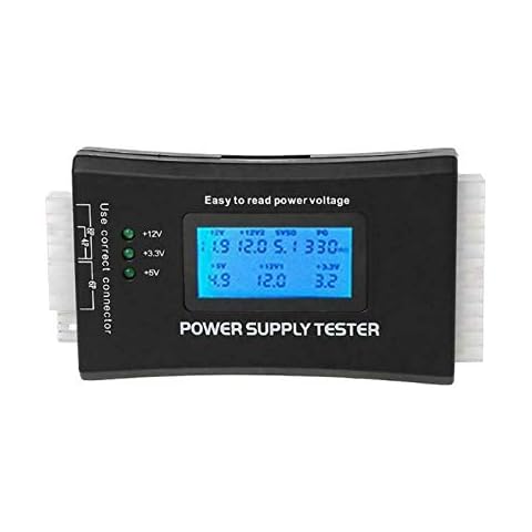 PC Computer LCD 20/24 Pin 4 PSU ATX BTX ITX SATA HDD Digital Power Supply Tester Cover