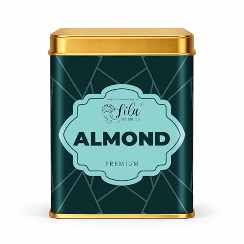 Image of LILA DRY FRUITS Almonds 250 Grams Whole Natural Badam Nuts for Eating, Soaking & Snacking, Crunchy Raw Dry Fruits for Daily Nutrition | Rich in Protein Fiber Healthy Diet Snack Perfect for Gifting