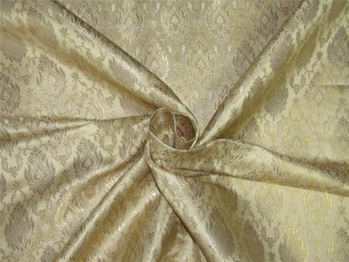 Tissu champagne scintillant or métallique 101 cm de large au mètre pour loisirs créatifs