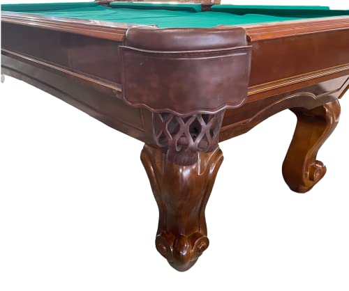 8 Ft. Tunierpoolbillard Billardtisch Pool Modell Winston Nr.:5 Billard mit 3cm starken Schieferplatten Tuchfarbe grün Gestellfarbe Eiche Antik – Bild 4