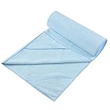 IPOW ヨガタオル ヨガラグ 滑り止め ホットヨガタオル 速乾 軽量 マット 183×61cm 多用途 収納袋付き 持ち運び便利 ホットヨガ ビクラムに適用 (ブルー)