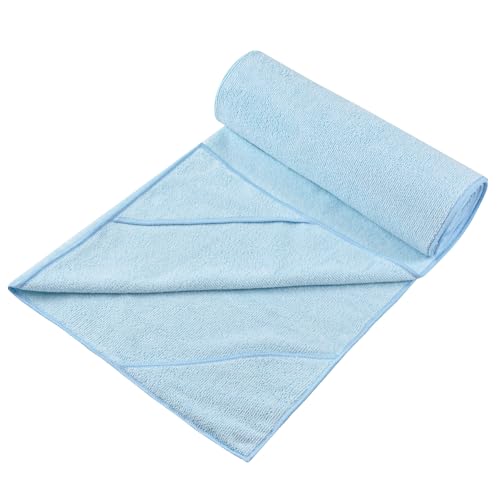 IPOW ヨガタオル ヨガラグ 滑り止め ホットヨガタオル 速乾 軽量 マット 183×61cm 多用途 収納袋付き 持ち運び便利 ホットヨガ ビクラムに適用 (ブルー)