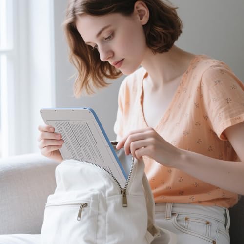 Vobafe Bluetooth Tastatur mit Telefonhalter für iOS/Android/Windows, Kabellose Tablet Tastatur für iPad/iPhone/Samsung/Laptop, Ultradünn Deutsche QWERTZ iPad Keyboard, 7 Farben Beleuchtete, Blau