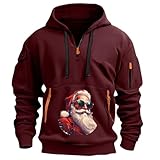 GDGTBNH Running Hombres Sudadera Deporte Hombre Sudadera con Capucha Hombre Ropa Boxeo Deporte Hombre Sudadera Anime Pijama Pareja Jerseis Navidad Hombre Ropa Padel Hombre Gimnasio Rojo L
