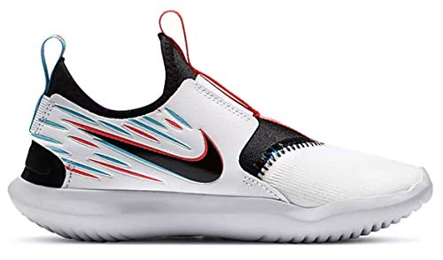 ナイキ キッズ プリスクール フレックス ランナー ランニングシューズ, ブラック/ホワイト/バルティックブルー。, 11 Big Kid