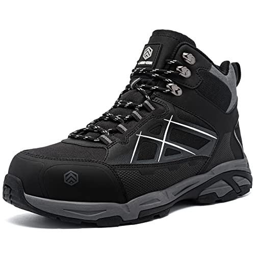 Furuian Herren Arbeitsschuhe Sicherheitsschuhe Damen Leicht Stahlkappe Atmungsaktiv Sportlich Schutzschuhe rutschfest Stahlkappenschuhe Arbeitsturnschuhe 2 LARNMERN Sicherheitsschuhe Herren Damen Stahlkappe Leicht Arbeitsschuhe Schutzschuhe S1P SRC Non Slip 39-48 (38.5 Schwarz)