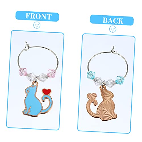 ifundom 1 Conjunto 6 Pçs Anel De Copo De Vinho Para Gato Lembrancinhas De Casamento Anel De Sereia P