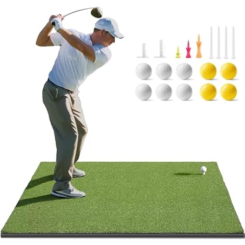 Golfguru 5x4ft Pro Golf Hitting Practice Mat Combo Cover