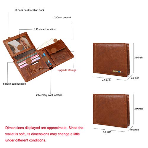 Clever Anti-Lost Bluetooth Wallet with Alarm, Position Record (via Phone GPS) Tracker Item Finder Locator, Multi-functional Bifold Cowhide Leather, Credit Card Intelligent Trackable Purse (Wine) by SMART LB - Image 5