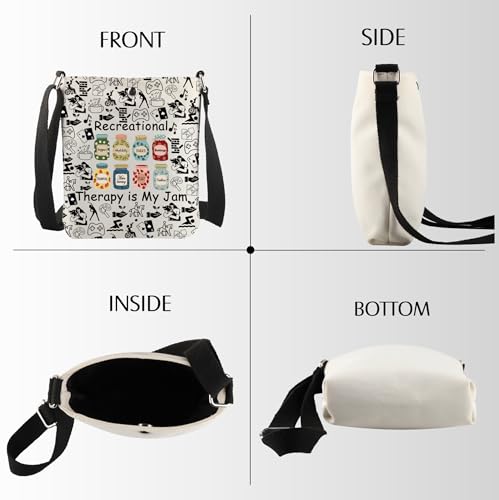 Recreation Therapist Gift Recreational Therapy is My Jam Crossbody Bag Therapist Appreciation Gift3