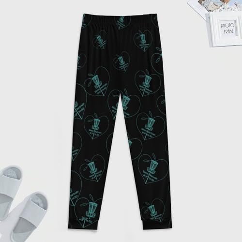 Disc Golf Icon Basket Breathable Mens Pajama Pants Lounge Sleep PJ Bottoms Sleepwear Jogger Pockets3