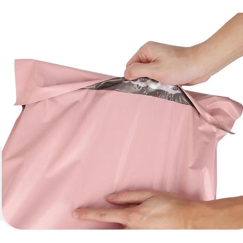 Sacs postaux, Lot de 50 Sacs postaux Roses en polyéthylène, étanches et Auto-adhésifs, de Plusieurs Tailles(40x55cm 50pcs)