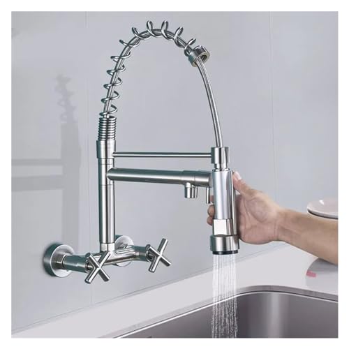 Mitigeur de cuisine eau chaude et froide avec mitigeur en laiton et bec amovible - 5