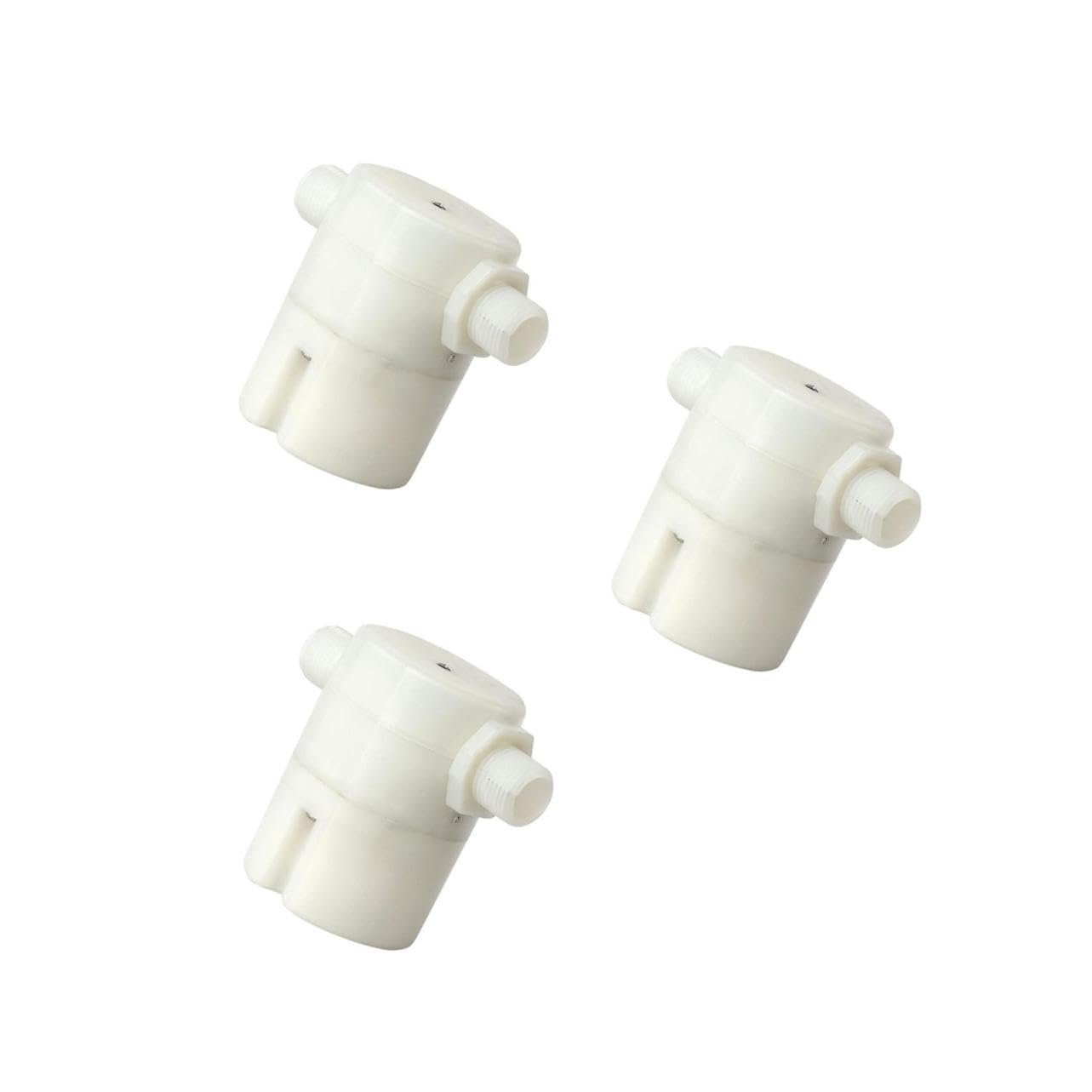 MUCKLILY 3pcs Floating Ball Valve Inlet Float Valve Tower Tank Valve Floating Valve Replacement Water Level Control Valve Water Tank Accessories Liquid Level Control Sensor White