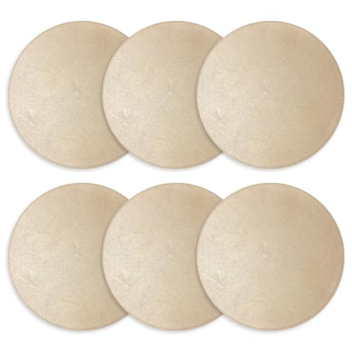 Homewear Placemats Set of 6 Morgan Faux Leather Round 15