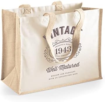 Design, Invent, Print! 80th Birthday Gift Bag Keepsake Funny Gift for Women Novelty Ladies Female Tote Bag Shopping Present Gift Idea