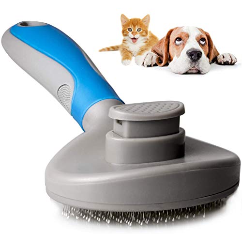 9ABOY Dog Brush and Cat Brush, Pets Grooming Brush for Dog and Cat with Short or Long Hair Removes Undercoat Shedding Mats and Tangled Hair Ideal for Dander Dirt Massages Particle Pet Grooming Comb