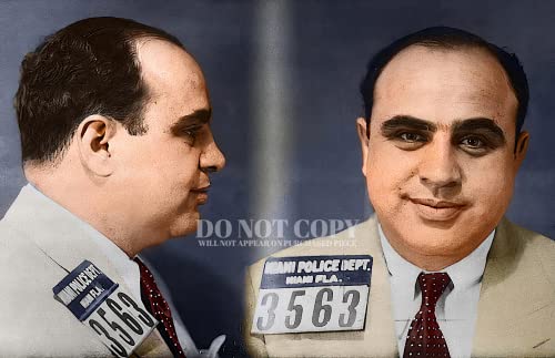 Photo Al Capone Mugshot 29x43 cm affiche d'art du célèbre gangster américain de 1930