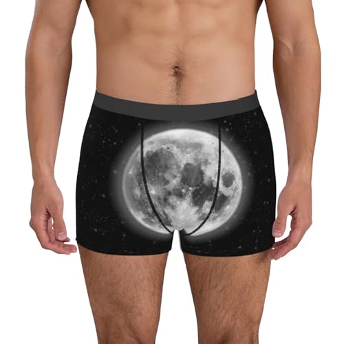 Full Moon and Stars Mens Underwear Boxer Briefs Him Moisture Wicking Boxer Briefs2