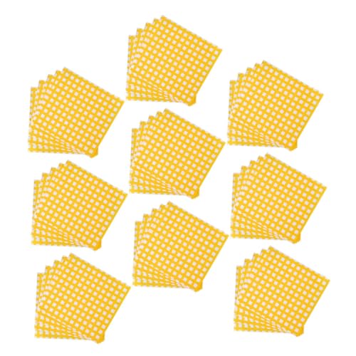 POPETPOP 100 piezas Papel para Envolver Sándwiches y Snacks Antigrasa Unidades Amarillo con Diseño Cuadros Resistente para Empaquetar Alimentos