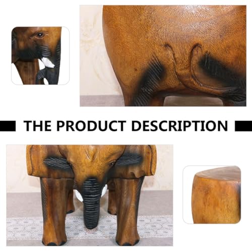 Tabouret rond en bois marron pour changer de chaussures sans effort