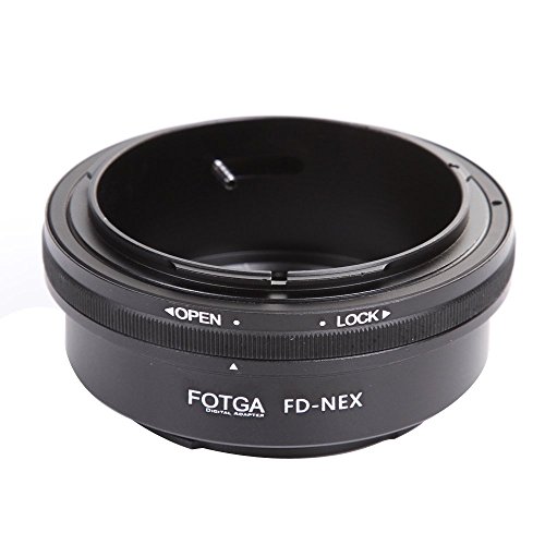 FOTGA Bague de conversion d'adaptateur de monture E pour objectif Canon FD, Appareil photo sans miroir Sony NEX Nex-3 NEX-5C NEX-6 A7 A7S A7RII III A9 A6000 A6300 A6500 FD-NEX