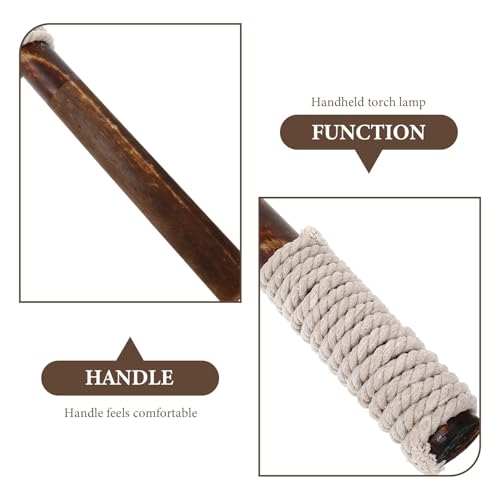 Antorcha de madera para jardín iplusmile: luz decorativa exterior para patios y terrazas 3