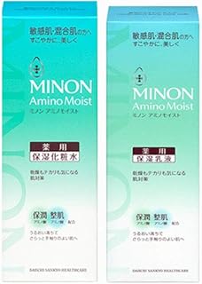 【化粧水+乳液】ミノン アミノモイスト 薬用アクネケアローション 150ml(4987107624871)+ミルク100g(4987107624925)
