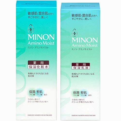 【化粧水+乳液】ミノン アミノモイスト 薬用アクネケアローション 150ml(4987107624871)+ミルク100g(4987107624925)